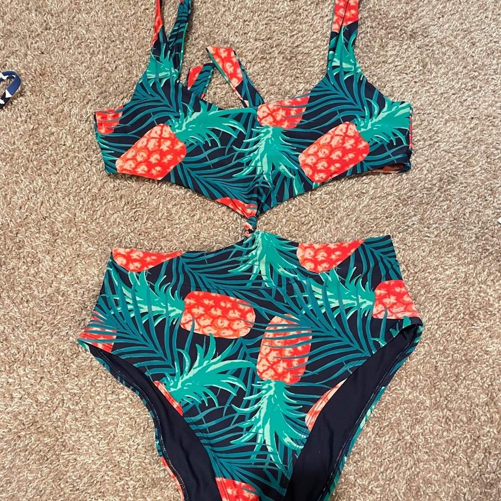 One piece pineapple swimsuit
